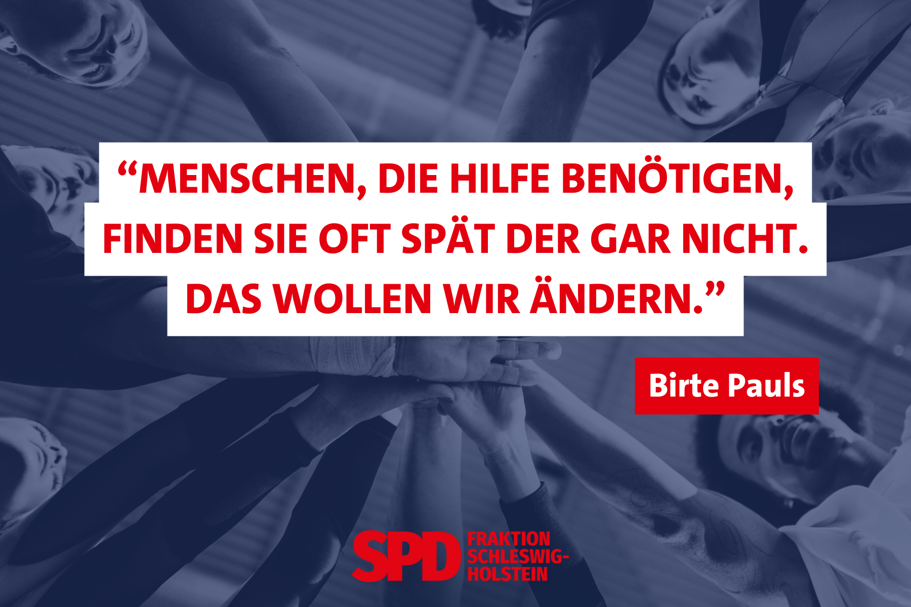 Birte Pauls, sozialpolitische Sprecherin der SPD-Fraktion im Schleswig-Holsteinischen Landtag sieht Zustimmung für Vor-Ort-für-Dich-Kraft